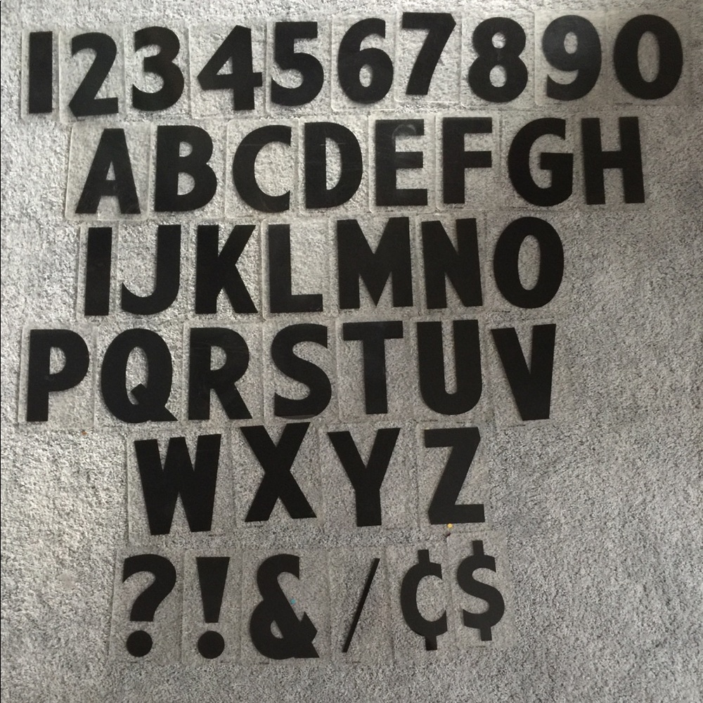 Reclaimed marquee board letters,numbers &symbols